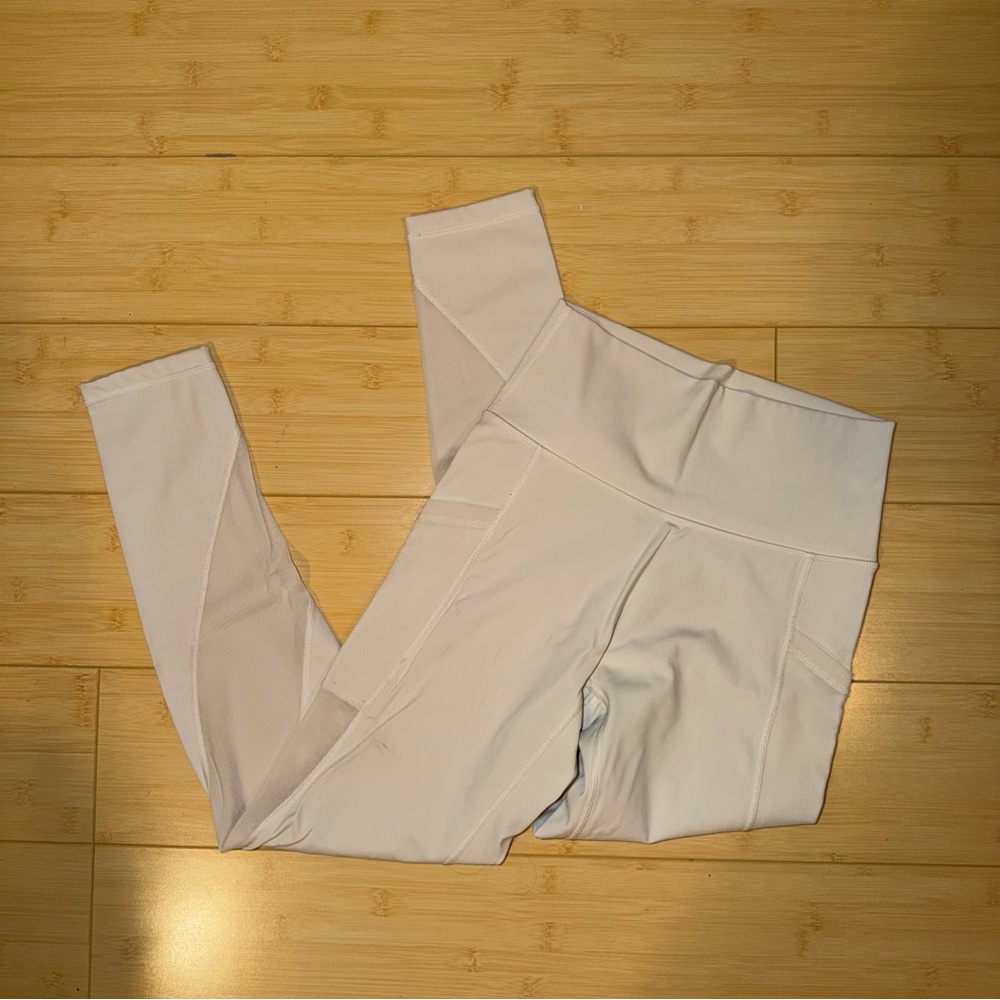 aerie offline off white  High-Waist Mesh Paneled Leggings